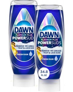 Dawn Platinum Plus PowerSuds EZ-Squeeze Dish Soap Liquid 2x17, Bundle of 3