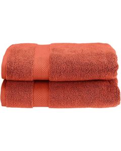 SUPERIOR Zero Twist 100% Cotton Bath Towels Cotton Set of 2