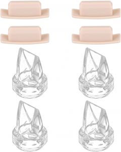 Fukaisu 4pcs Replacement Valves &amp; 4pcs Spout Caps for Silicone, Bundle of 4