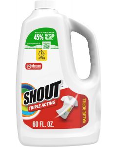 Shout Triple-Acting Laundry Stain Remover for Everyday Stains Liquid, Bundle of 4