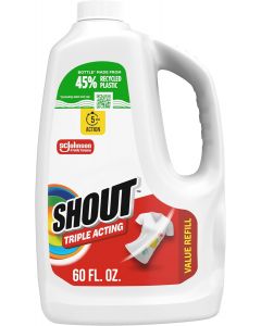 Shout Triple-Acting Laundry Stain Remover for Everyday Stains Liquid, Bundle of 5