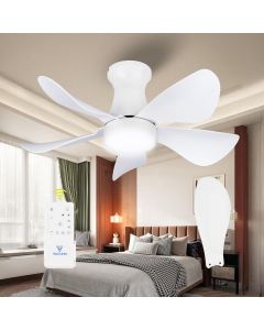 FANSHAIN 30 Inch Flush Mount Ceiling Fan with 30 Inch