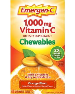 Emergen-C Vitamin C 1000mg Immune Support Chewables, Bundle of 3