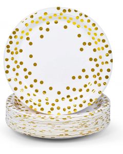 MATICAN Party Paper Plates 50-Pack, Bundle of 3