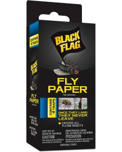 Black Flag Fly Paper 4 Traps 24 Pack, Bundle of 2