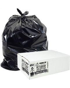Aluf Plastics 55 Gallon Trash Bags Heavy Plastic Heavy Duty 50 Pack, 55 Gallon, Bundle of 2