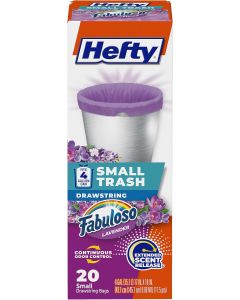 Hefty 4 Gallon Small Trash Bags 20ct, 4 Gallon, Bundle of 6