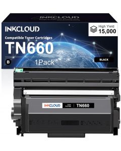 INKCLOUD TN660 Toner Cartridge with DR630 Drum Unit Replacement, Bundle of 2