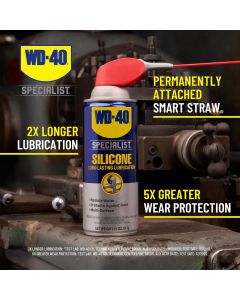WD-40 Specialist Silicone Lubricant with SMART STRAW SPRAYS 2 WAYS Silicone 11 OZ, Bundle of 3