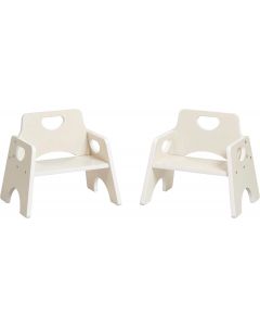 ECR4Kids Stackable Wooden Toddler Chair Wood 2-Pack, 6in