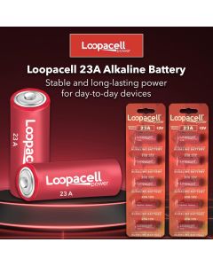 LOOPACELL A23 23A 12-Volt Alkaline Battery Pack of Pack of 10, Bundle of 3