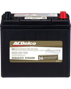 ACDelco Gold 51RAGM (88866315) 36 Month Warranty AGM BCI