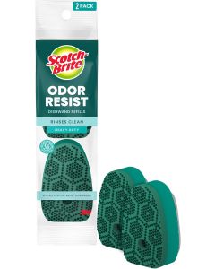 Scotch-Brite Odor Resist Heavy Duty Dishwand Refills Heavy Duty 2 Count, Bundle of 4