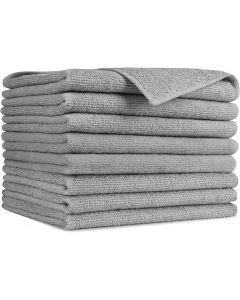 AIDEA Gray Microfiber Cleaning Cloth-8PK Microfiber, Bundle of 4