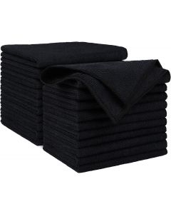 AIDEA Microfiber Cleaning Cloth Black 20PK Microfiber, Bundle of 3