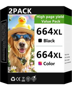 JYZBRW 664XL Ink Cartridges Compatible for HP 664 Ink