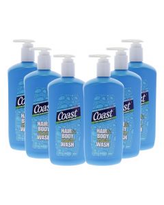 [Delivered by May 7, 2026] Coast Classic Scent Body Wash - Dual Action Formula Shampoo and 6 pc