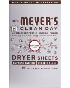 MRS. MEYER&#039;S CLEAN DAY Dryer Sheets 80 ct, Bundle of 3