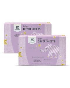 Grab Green Baby Laundry Dryer Sheets Wood 160 Count, Bundle of 2
