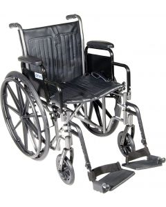 Drive Medical SSP220DDA-SF Silver Sport 2 Lightweight Folding Wheelchair