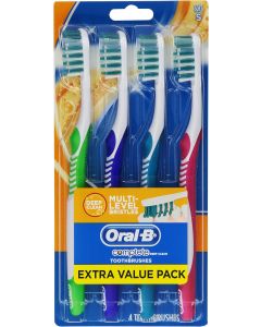 Oral-B Oral B Complete Deep Clean Toothbrush 1count, Bundle of 4