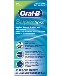 Oral-B Super Floss Pre-Cut Strands, Bundle of 9