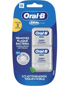 Oral-B Glide Deep Clean Cool Mint Dental Floss 2 Pack, Bundle of 3