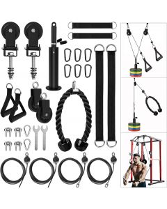 Topfinder LAT Pulldown Pulley System for Home Gym Cable Machine