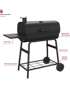 Nexgrill Premium 29&quot; Charcoal Grill with Side Shelf