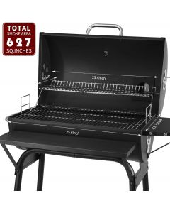 DNKMOR Charcoal Grill Outdoor BBQ Grill 30INCH Barrel Charcoal 30INCH