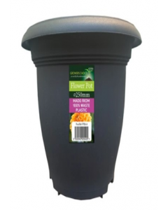 250MM ANTHRACITE FLOWER POT (Each)
