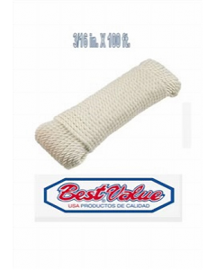 White 3/16 in. X 100 ft. Shock Absorbing Nylon Rope (Each)