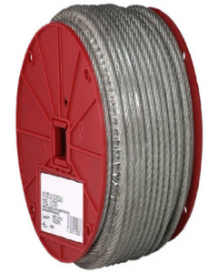 3/32 in. Clear Vinyl Coated Flexible Steel Cable (Metre)