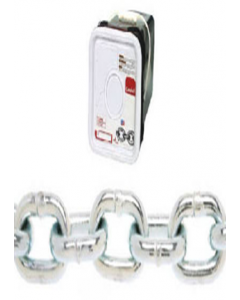 3/16 in Chrome Finish Metal Coil Proof Chain (Metre)