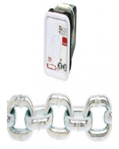 1/4 in. Chrome Finish Metal Coil Proof Chain (Metre)