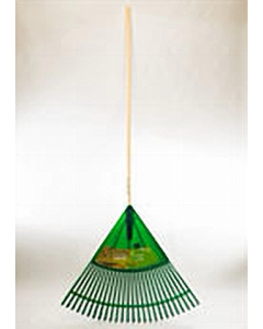 24 in. Plastic Leaf Rake With Handle (Each)