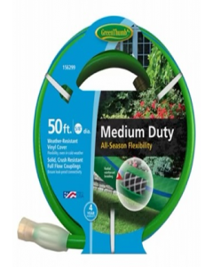 50 ft. Green Vinyl Covering Reinforced Garden Hose (Each)