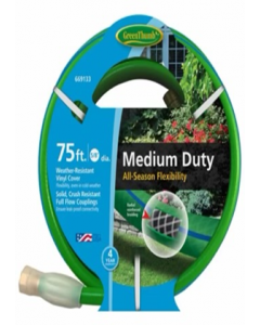 75 ft. Green Vinyl Covering Reinforced Garden Hose (Each)