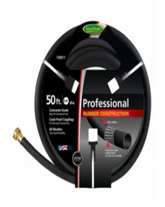 50 ft. Black Rubber Reinforced Garden Hose (Each)