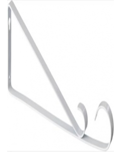 12 in. White Metal Bracket (Each)