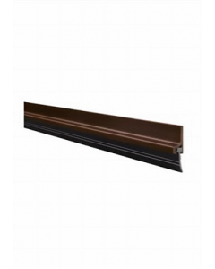 1.5 in. X 36 in. Brown Plastic Door Sweep With Rubber Base (Each)