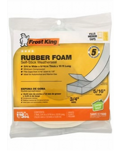 3/4 in. X 5/16 in. X 120 in. Weather Seal Tape (Each)