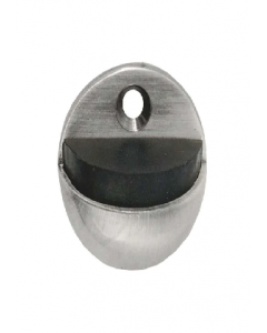 2 in. Brushed Nickel Finish Floor Mounted Door Stop (Each)