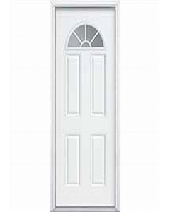 32 in. X 80 in. White Finish Metal Cathedral Door (Each)