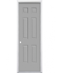 30 in. X 80 in. White Finish Metal 6 Panel Door (Each)