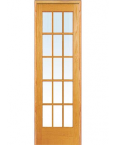 36 in. X 80 in. Pine Finish Full French Door (Each)