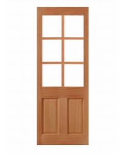 36 in. X 80 in. Pine Finish Half French Door (Each)