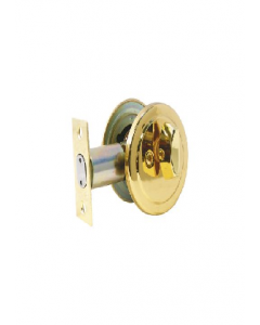 Brass Plated Deadbolt Single Cylinder Entry Door Lock C17610 (Each)