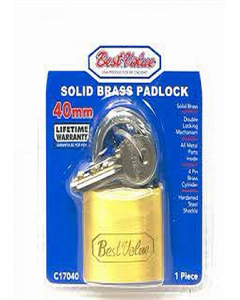 40 mm brass Padlock (Each)