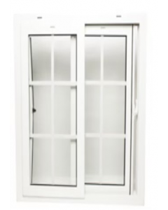 24 in. x 24 in.  White UPVC Sliding Window (Each)